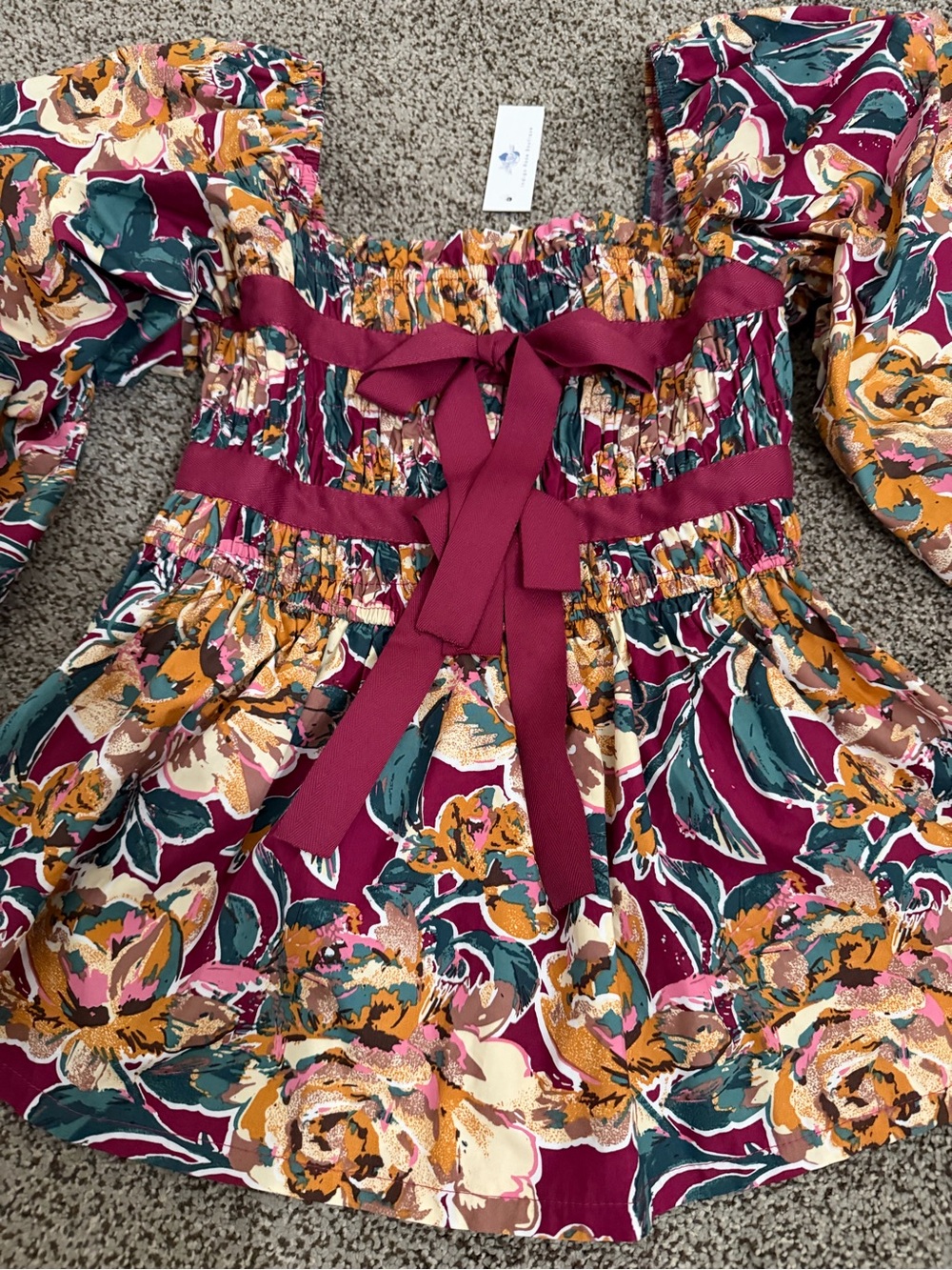 Listicle Maggie Smocked Floral Top NWT!
